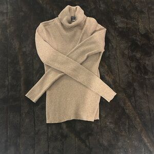 GAP Brown Ribbed Turtleneck Sweater Cotton Classic Size M